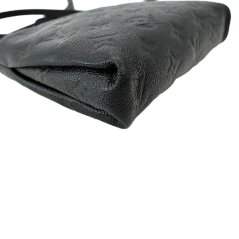 Louis Vuitton Pallas Monogram Empreinte Clutch Crossbody Bag Black