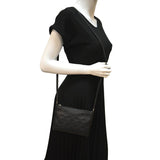 Louis Vuitton Pallas Monogram Empreinte Clutch Crossbody Bag Black