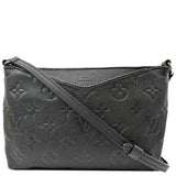 Louis Vuitton Pallas Monogram Empreinte Clutch Crossbody Bag Black