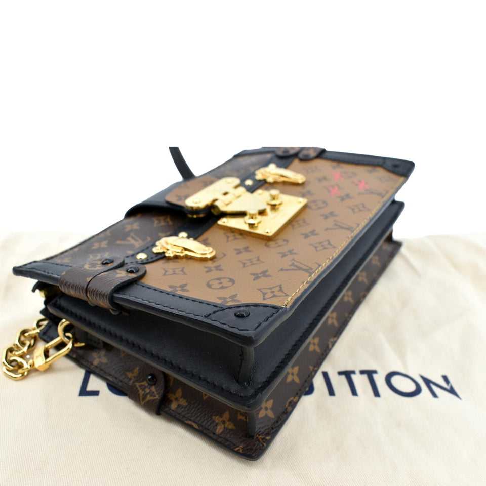 Louis Vuitton Trunk Clutch Reverse Monogram Crossbody Bag Brown