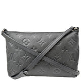 Louis Vuitton Pallas Monogram Empreinte Clutch Crossbody Bag Black
