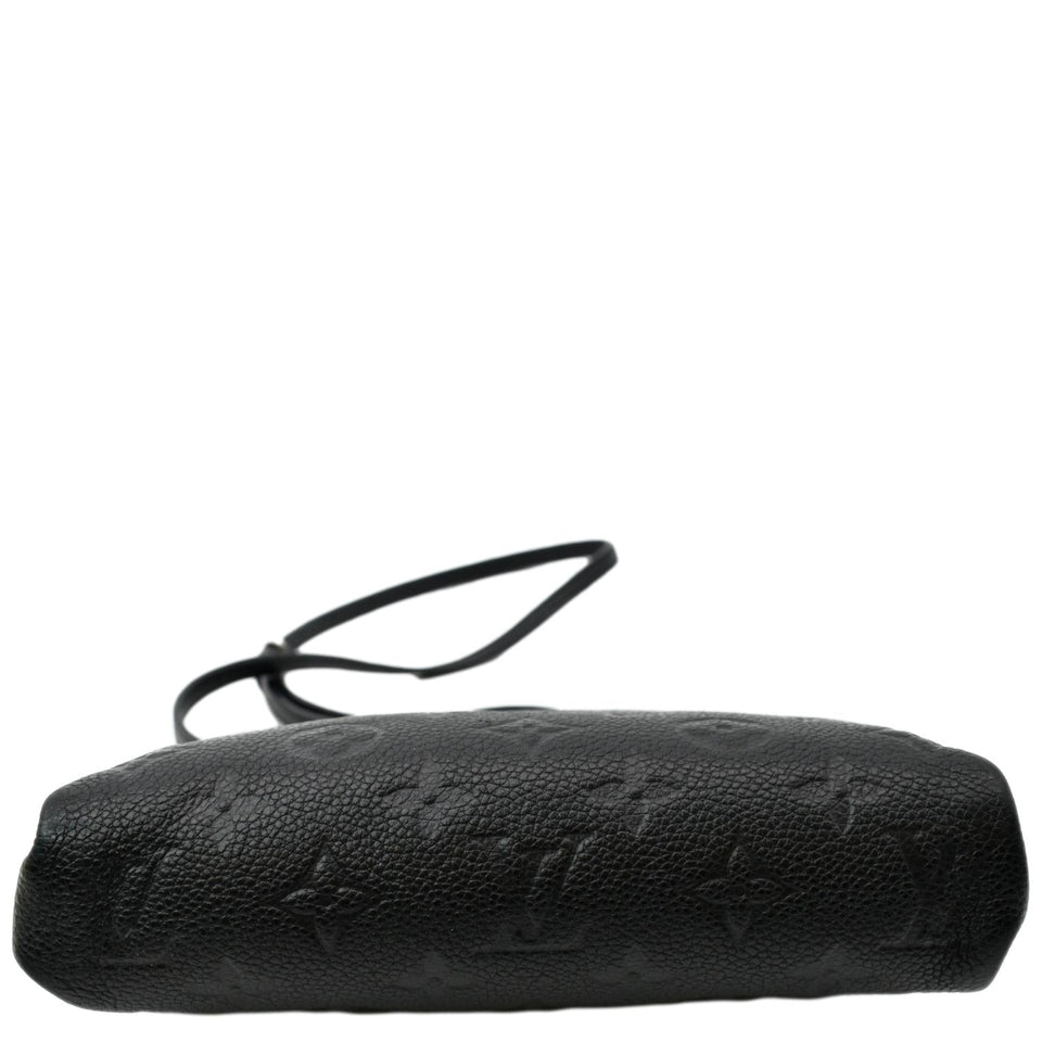 Louis Vuitton Pallas Monogram Empreinte Clutch Crossbody Bag Black