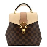 Louis Vuitton Clapton Damier Ebene Backpack Bag Creme Beige