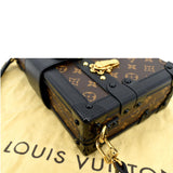 Louis Vuitton Trunk Clutch Reverse Monogram Crossbody Bag Brown