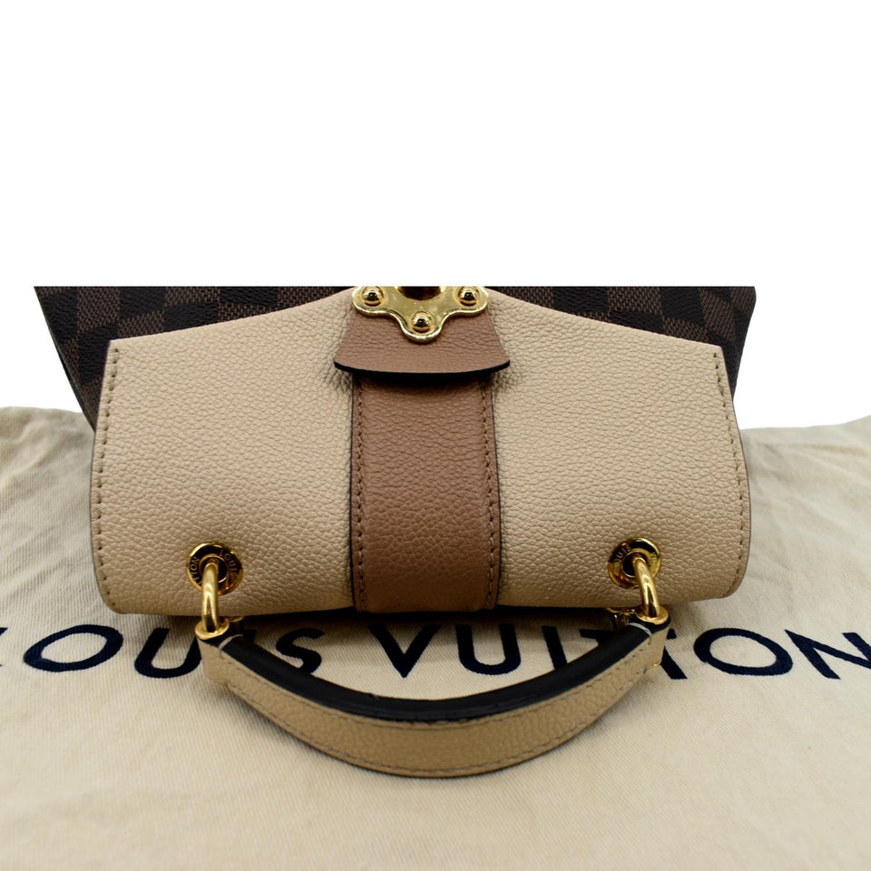 Louis Vuitton Clapton Damier Ebene Backpack Bag Creme Beige