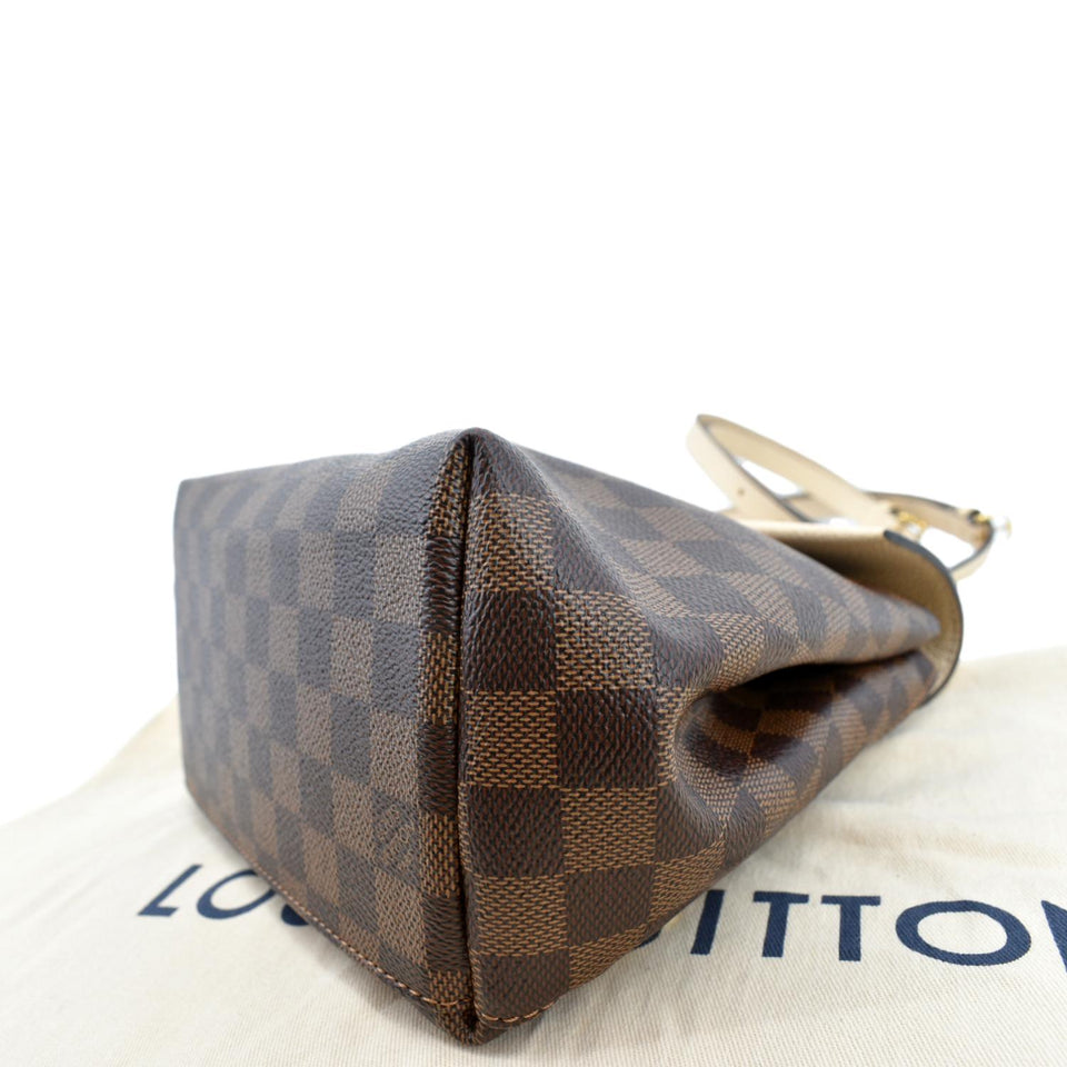 Louis Vuitton Clapton Damier Ebene Backpack Bag Creme Beige