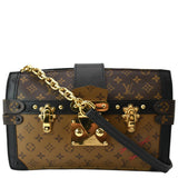Louis Vuitton Trunk Clutch Reverse Monogram Crossbody Bag Brown