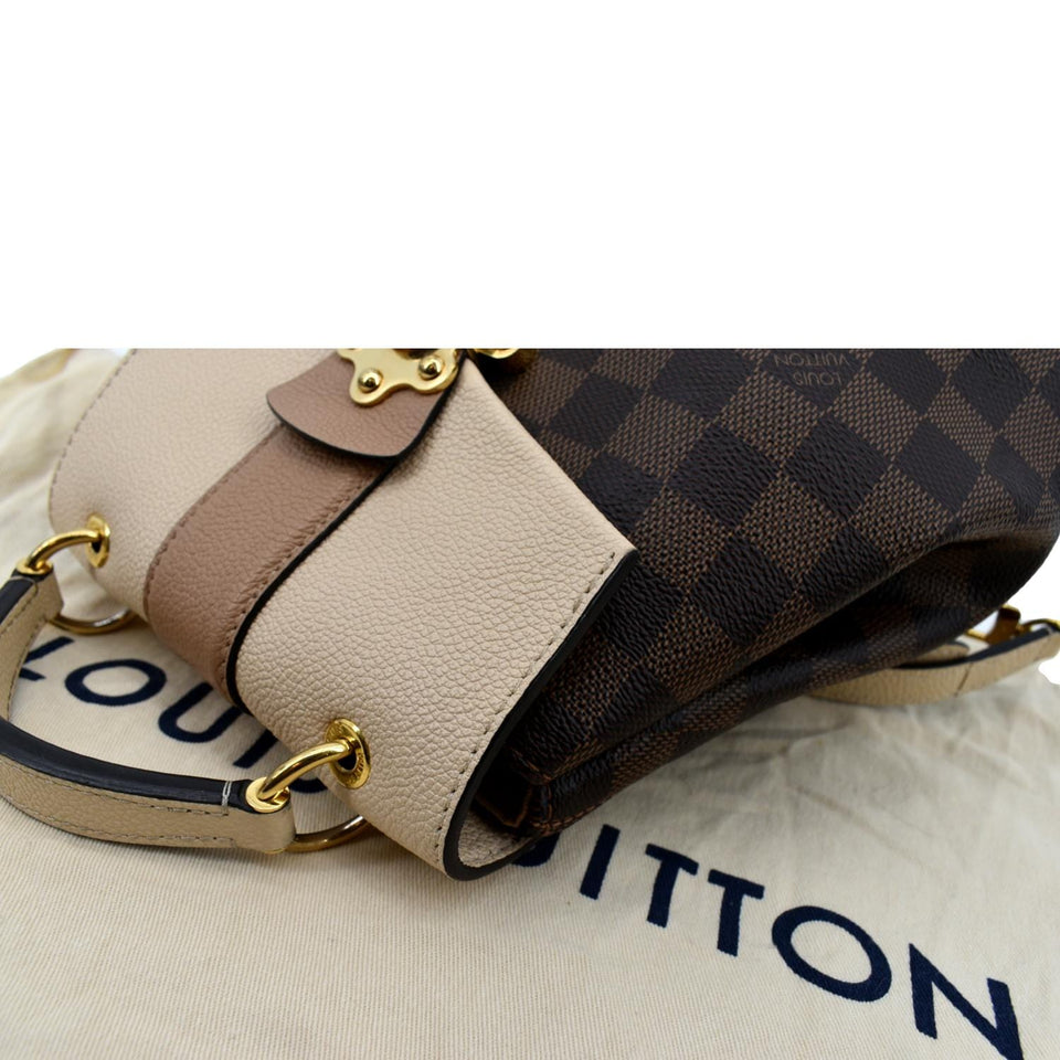 Louis Vuitton Clapton Damier Ebene Backpack Bag Creme Beige