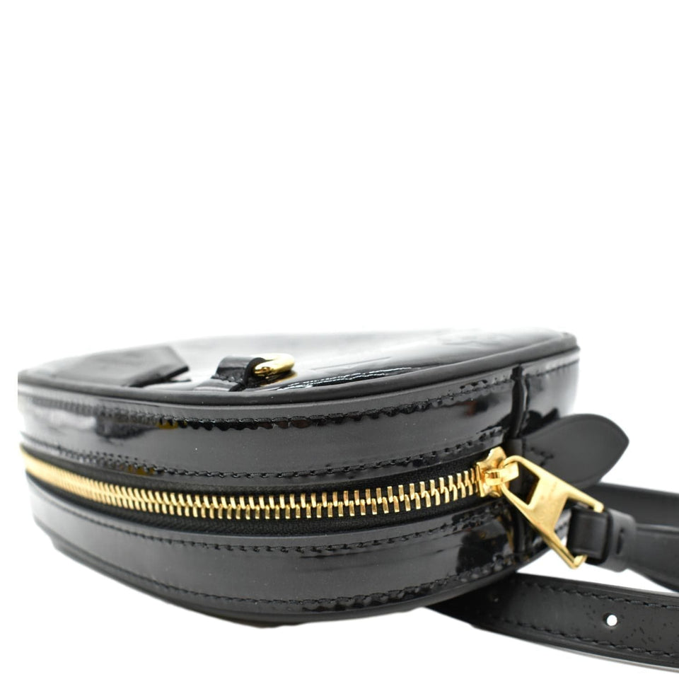 Louis Vuitton Monogram Vernis Leather Belt Bag Black