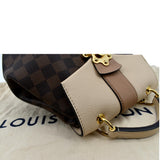 Louis Vuitton Clapton Damier Ebene Backpack Bag Creme Beige