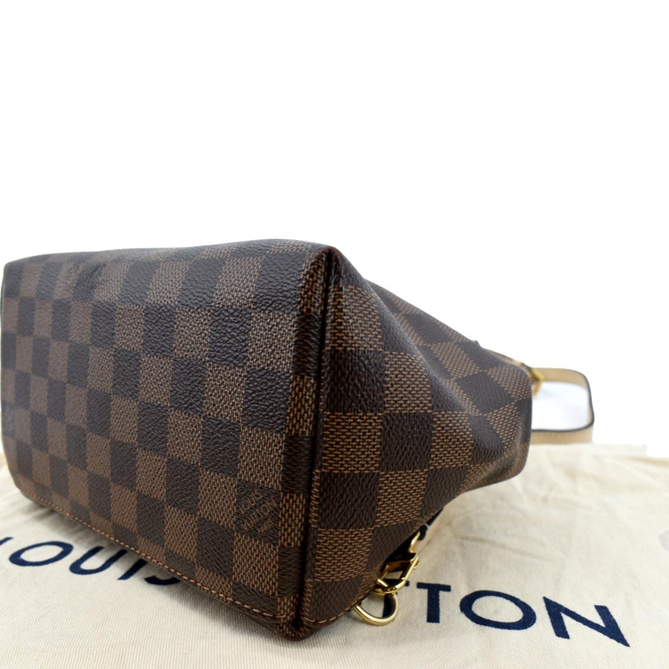 Louis Vuitton Clapton Damier Ebene Backpack Bag Creme Beige