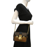 Louis Vuitton Trunk Clutch Reverse Monogram Crossbody Bag Brown