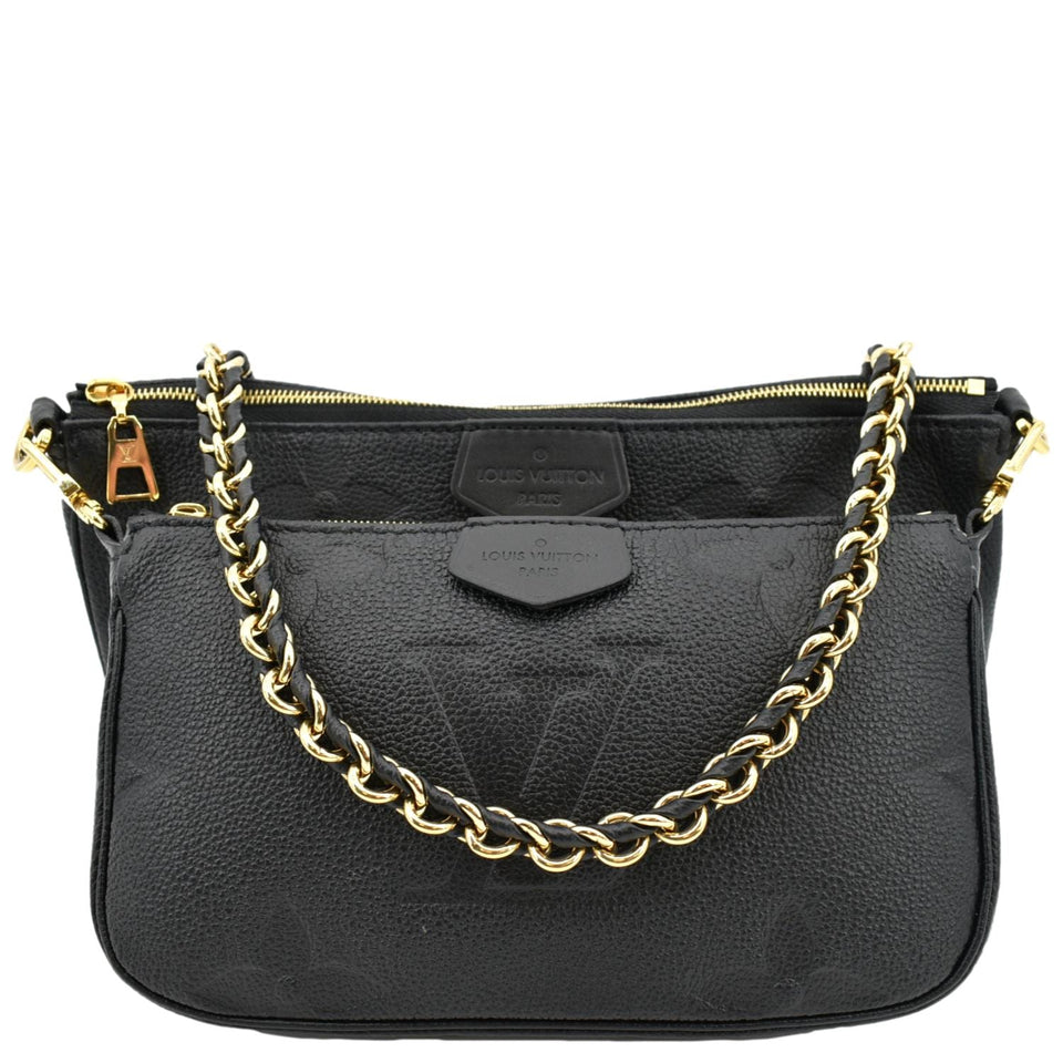 Louis Vuitton Multi Pochette Accessories Empreinte Clutch Bag Black