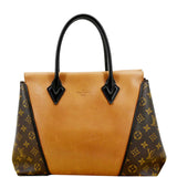 Louis Vuitton W PM Monogram Cuir Orfevre Tote Bag Safran