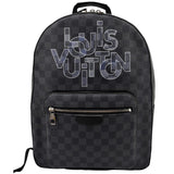 Louis Vuitton Josh Interlinked Logo Damier Graphite Backpack Black