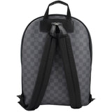 Louis Vuitton Josh Interlinked Logo Damier Graphite Backpack Black