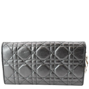 Christian Dior Lady Dior Cannage Leather wallet Black