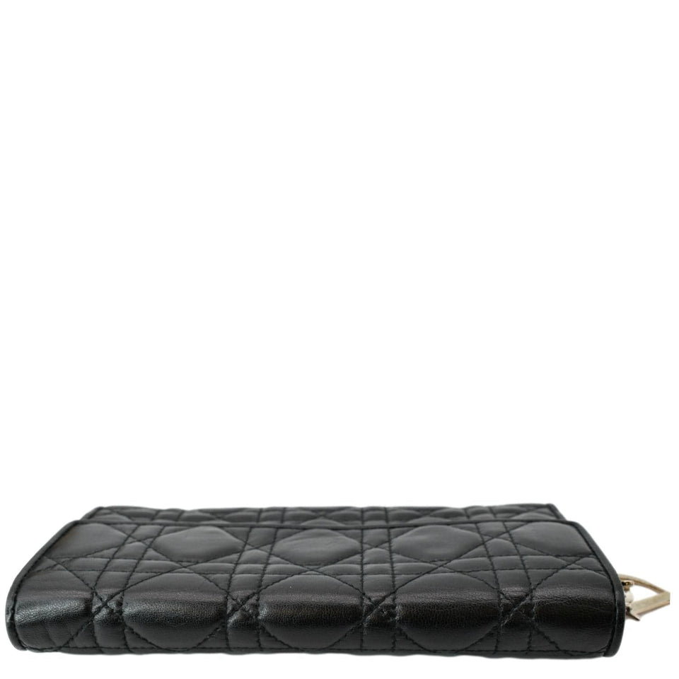 Christian Dior Lady Dior Cannage Leather wallet Black