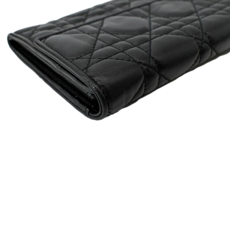 Christian Dior Lady Dior Cannage Leather wallet Black