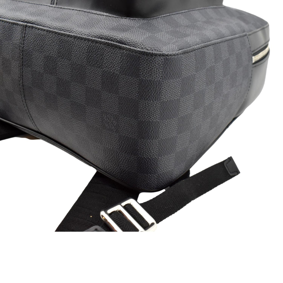 Louis Vuitton Josh Interlinked Logo Damier Graphite Backpack Black