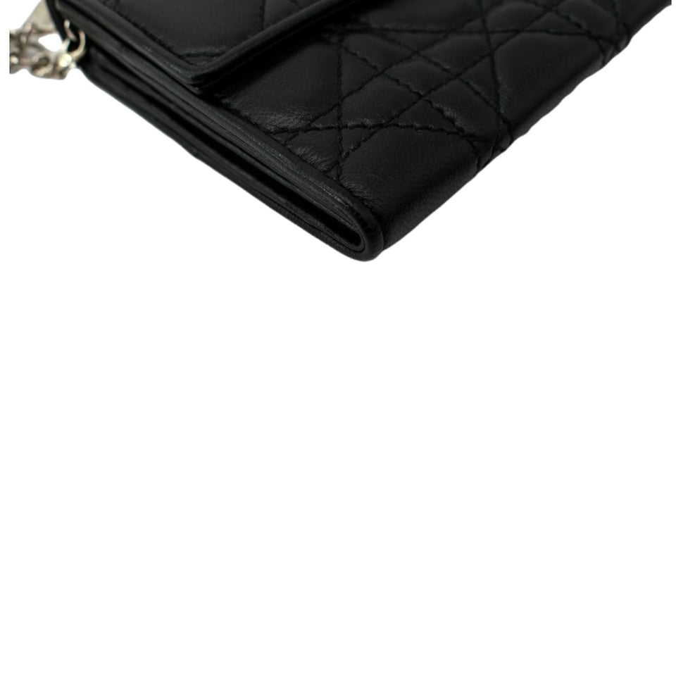 Christian Dior Lady Dior Cannage Leather wallet Black
