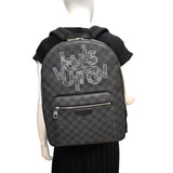Louis Vuitton Josh Interlinked Logo Damier Graphite Backpack Black