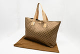 Gucci Large Tote in Brown and Gold GG Canvas