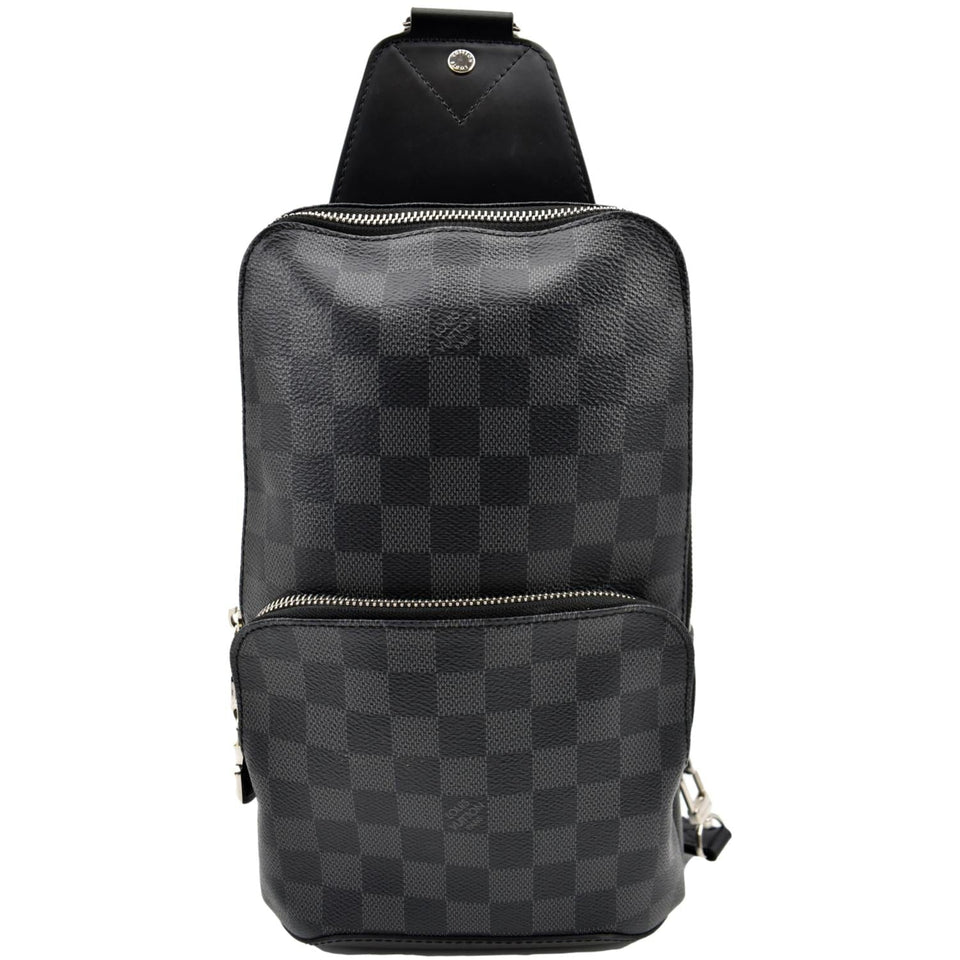 Louis Vuitton Avenue Sling Damier Graphite Backpack Bag Black