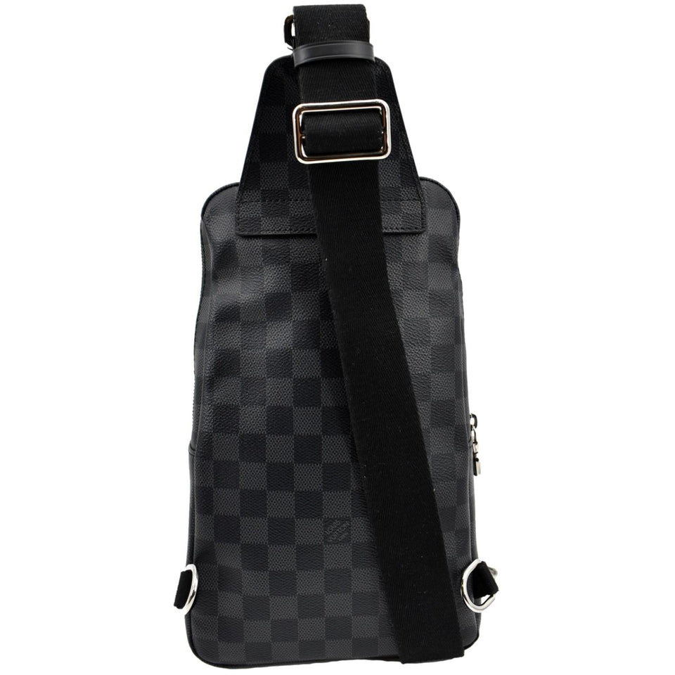 Louis Vuitton Avenue Sling Damier Graphite Backpack Bag Black