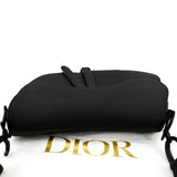 Christian Dior Saddle Leather Satchel Bag Black