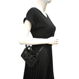 Christian Dior Lady D-Joy Diamond Motif Chain Shoulder Bag Black