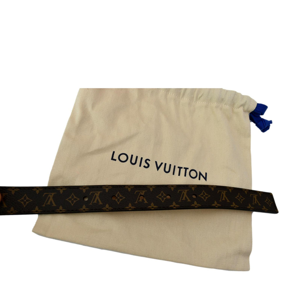 Louis Vuitton Mini 25MM Monogram Canvas Belt Brown