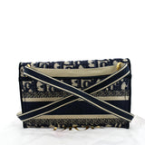Christian Dior Saddle Oblique Canvas Belt Bag Navy Blue