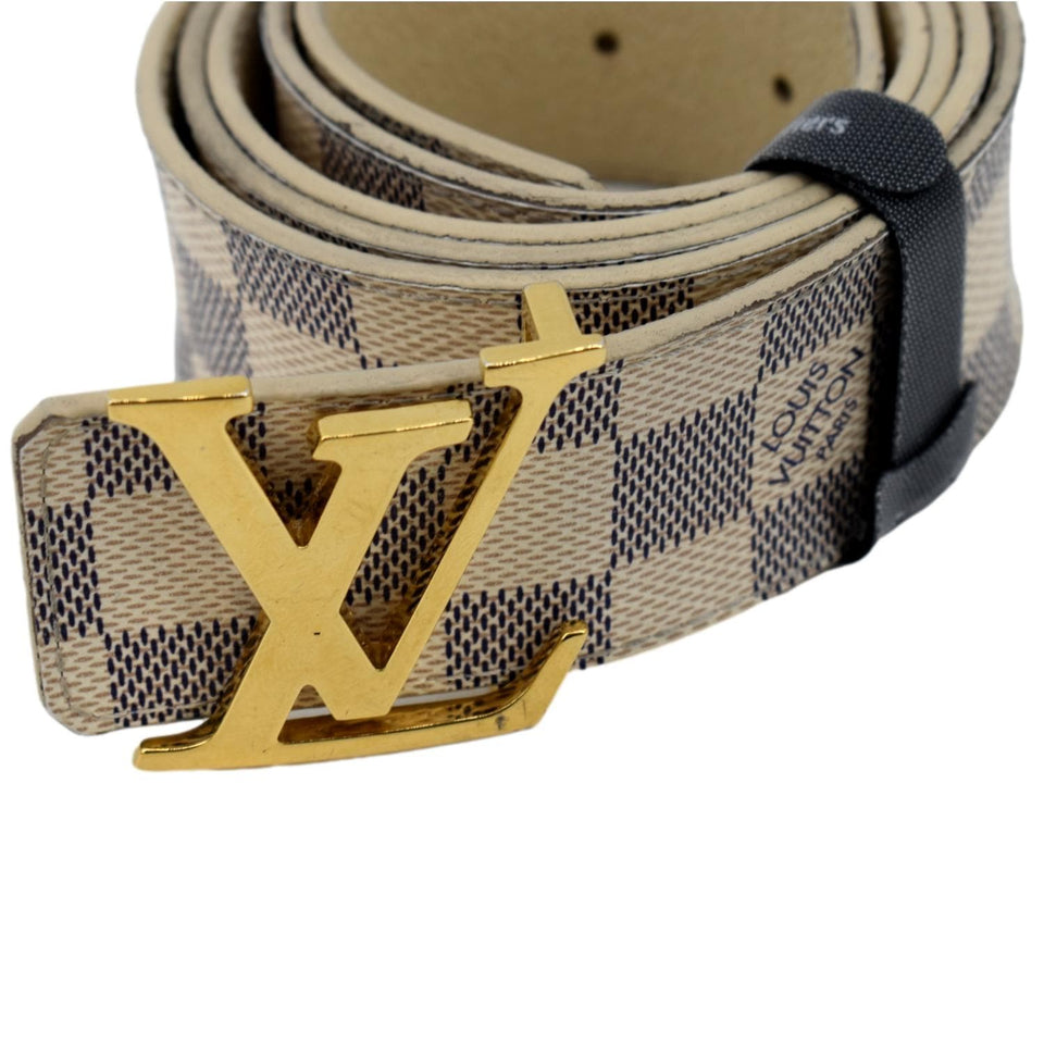 Louis Vuitton LV Initiales Damier Azur Belt White