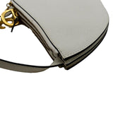Christian Dior Women Dior Saddle Trio Leather Crossbody Pouch Bag White