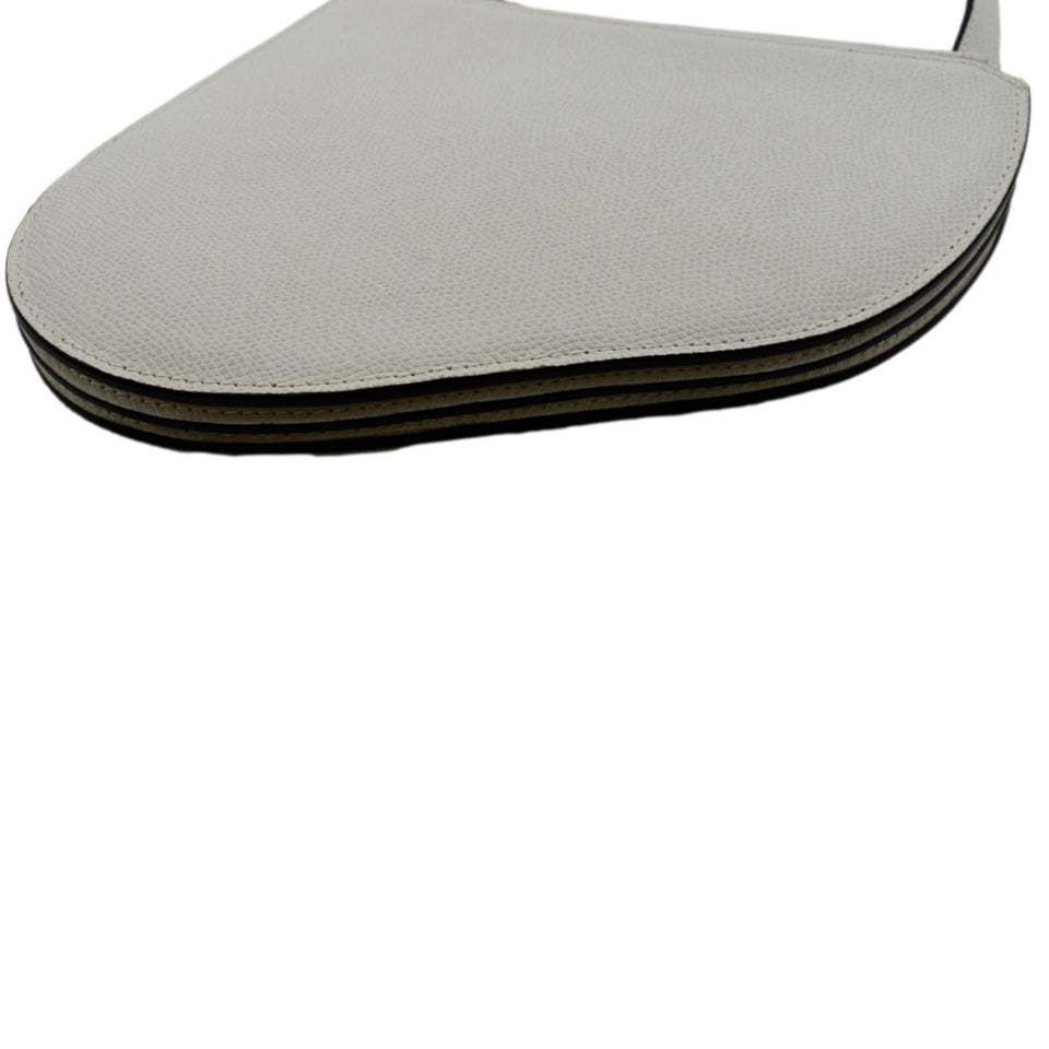 Christian Dior Women Dior Saddle Trio Leather Crossbody Pouch Bag White