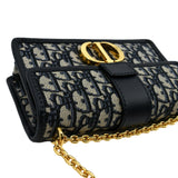 Christian Dior 30 Montaigne Oblique Jacquard Crossbody Bag Blue