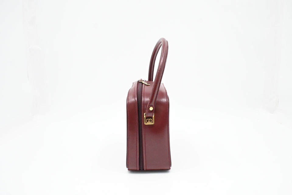 Gucci Handbag in Burgundy Leather