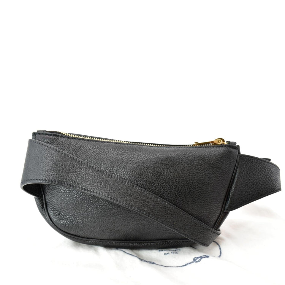 Prada Vitello Daino Leather Belt Bag Black