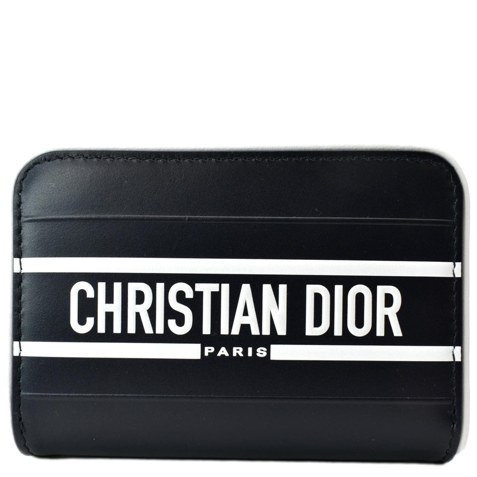Christian Dior Small Vibe Voyageur Calfskin Leather  Holder Blue