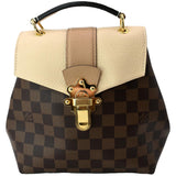Louis Vuitton Clapton Damier Ebene Backpack Bag Creme Beige