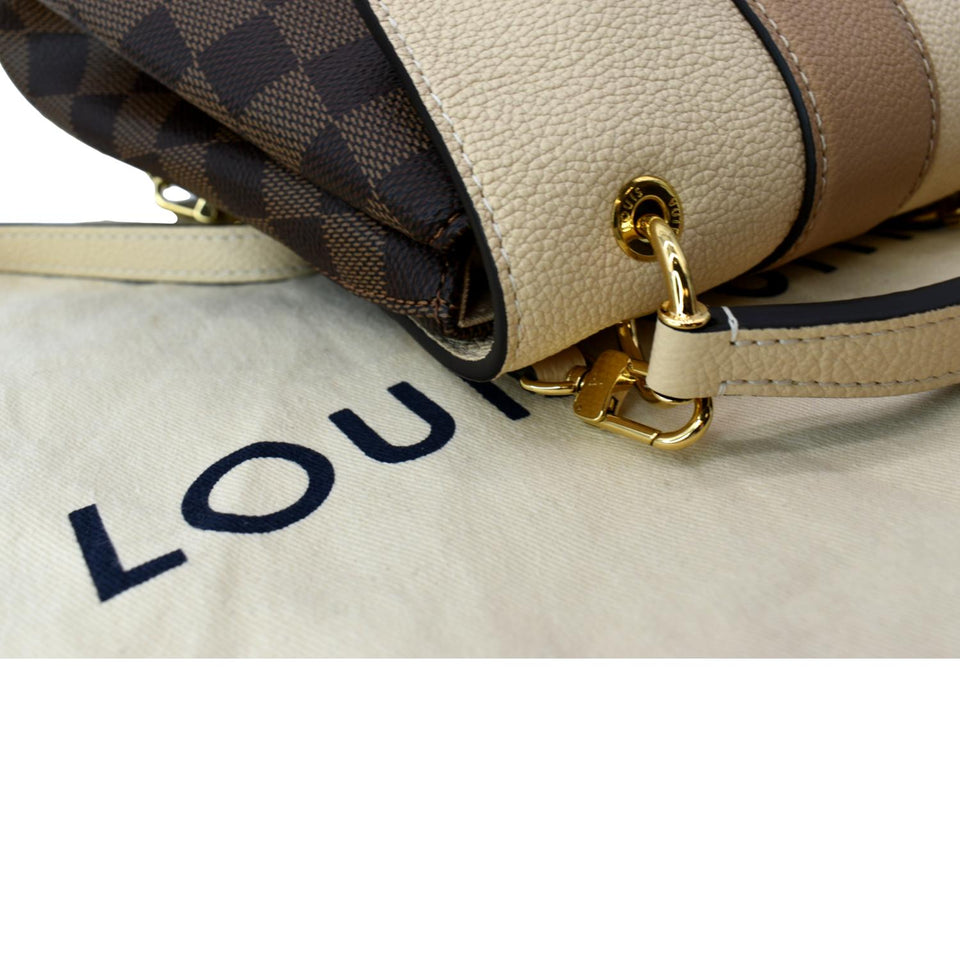Louis Vuitton Clapton Damier Ebene Backpack Bag Creme Beige