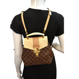 Louis Vuitton Clapton Damier Ebene Backpack Bag Creme Beige
