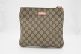 Gucci Crossbody in GG Supreme Canvas and Pink Patent Leather