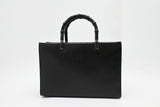 Gucci Bamboo Handbag in Black Leather