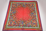 Gucci Floral Scarf in Red Cotton