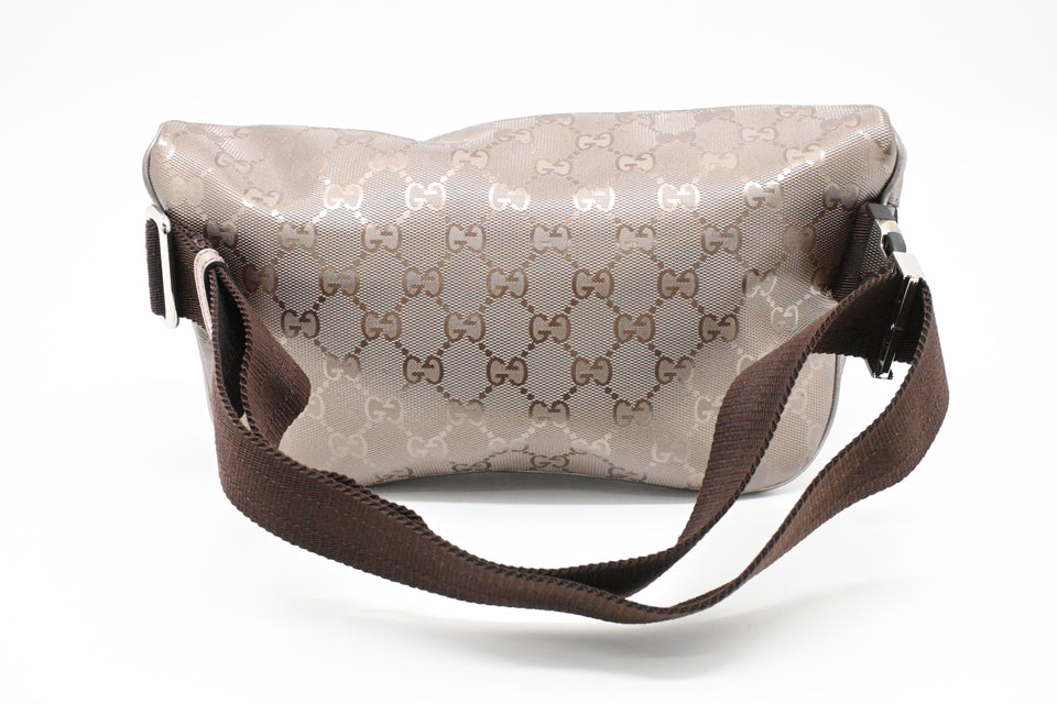Gucci Bumbag in Silver-Pink Imprime Canvas