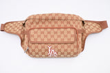 Gucci x MLB LA Waist Bag in Brown GG Canvas