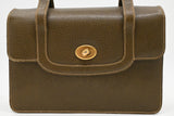 Gucci Bamboo Handbag in Olive Green Leather