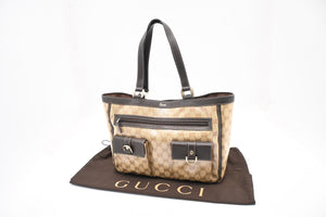 Gucci Tote in Beige Crystal GG Canvas